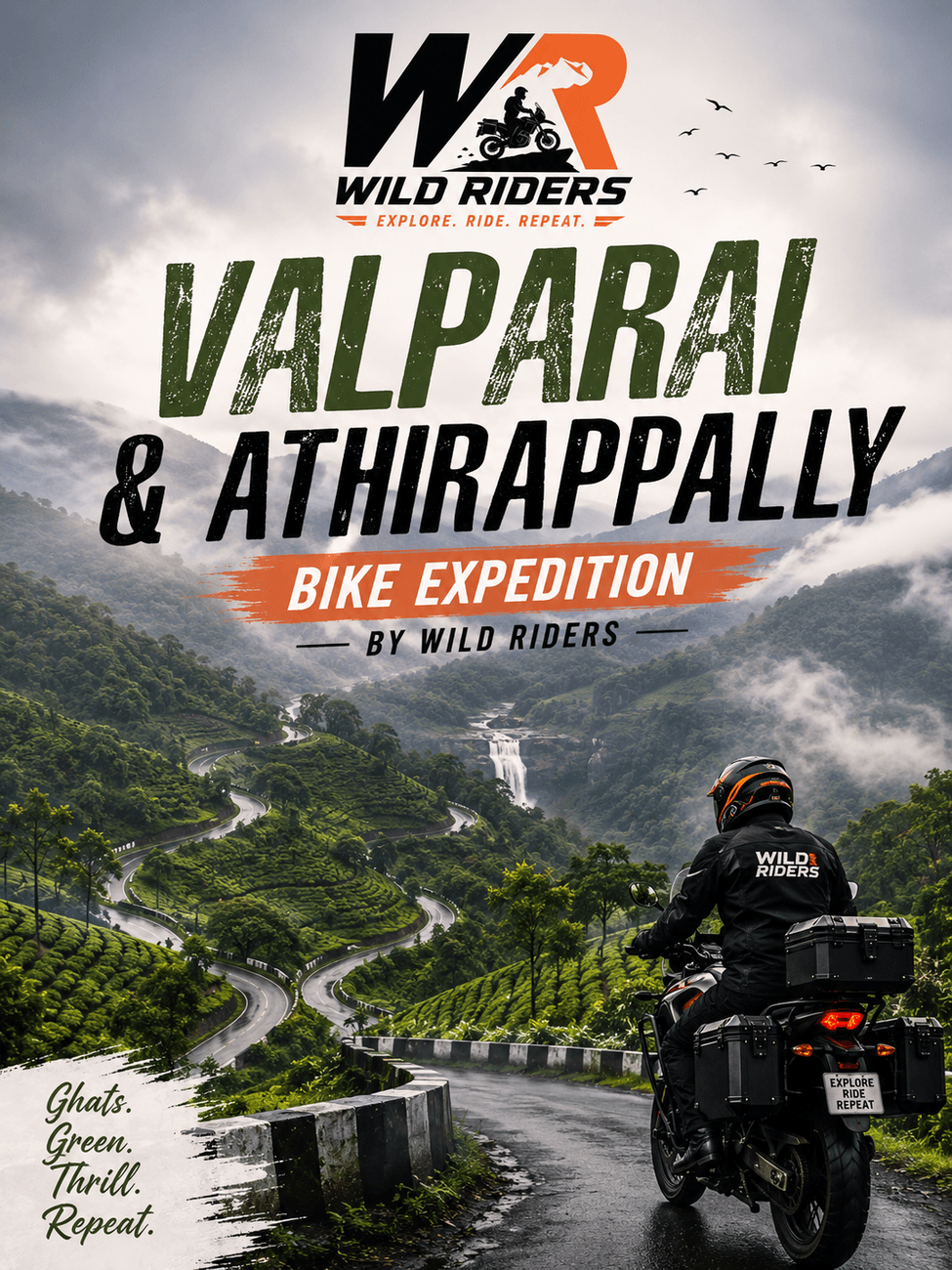 Wildest Route in South India – Valparai & Athirapally Monsoon Ride by Wild Riders poster