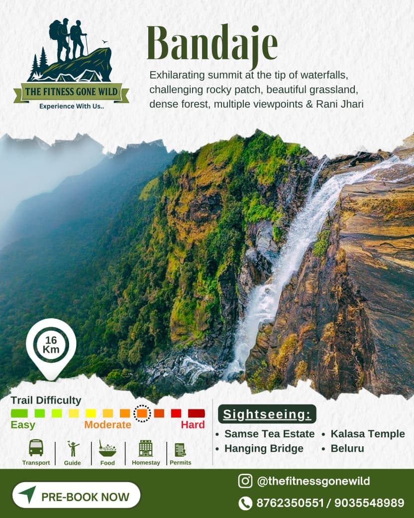 Bandaje Arbi trek, Balarayanadurga fort and Rani Jhari poster