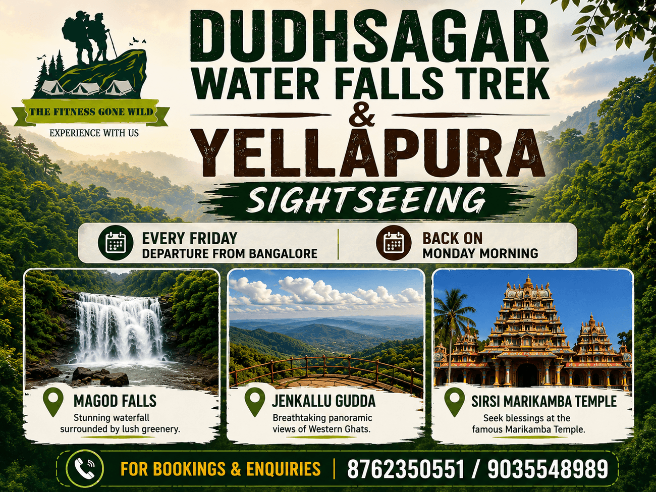 Group trip to DUDHSAGAR WATERFALLS